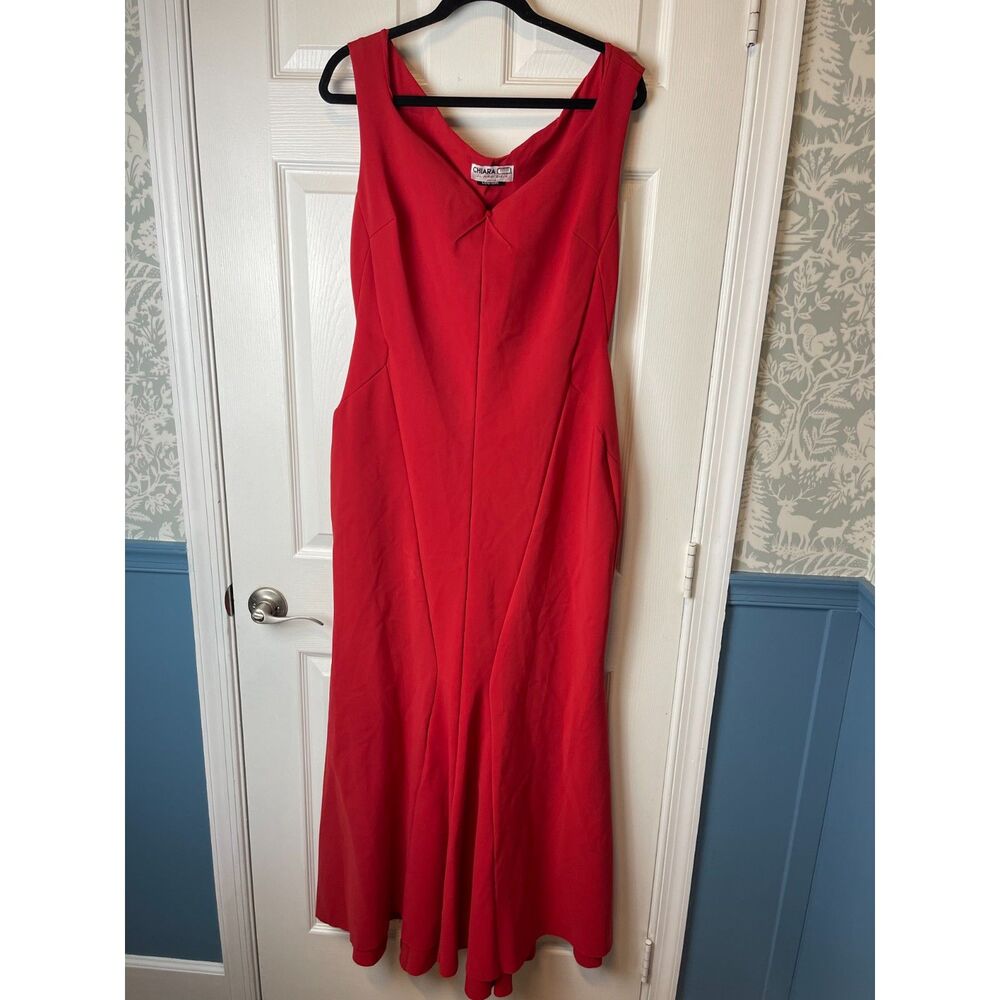 Chiara Boni Vibrant Red Sleeveless Maxi Gown